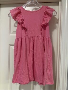 H&M Pink Flutter Sleeve Cotton Dress